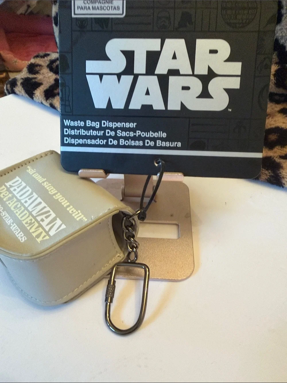 Star Wars Beige and Gray Jedi Symbol Clip-On Waste Bag Dispenser
